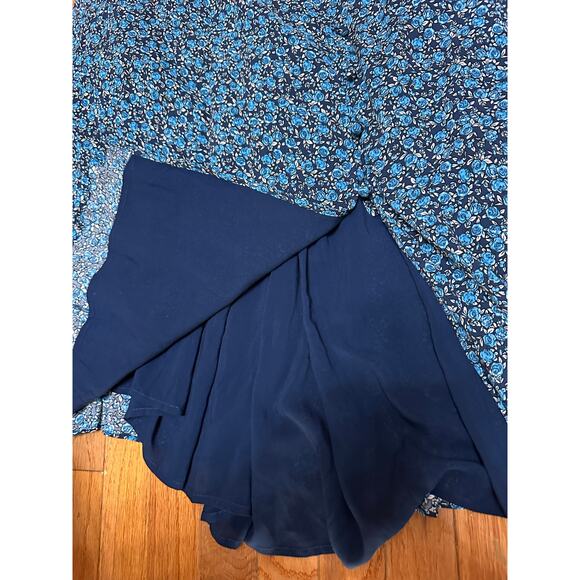 NEW Free People “Float on a Sunbeam” Blue Floral Midi Dress - Picture 3 of 13